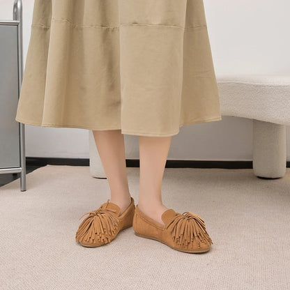 Tassels Round Toe Flat Loafers