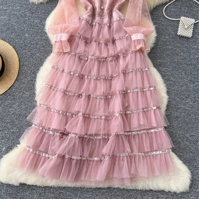 Getting In Pink Midi Dress