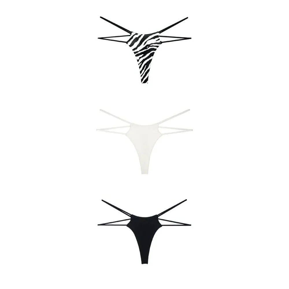 Sexy Double Straps 3Pcs Thongs