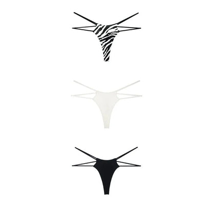 Sexy Double Straps 3Pcs Thongs
