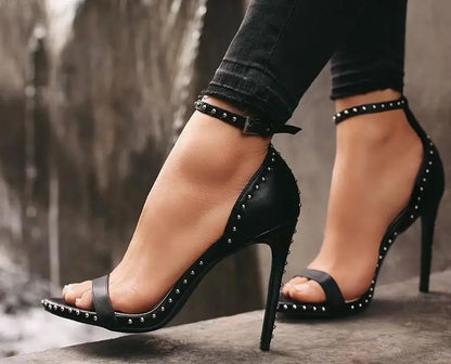 Feeling Like A Sabotage Stiletto Sandals