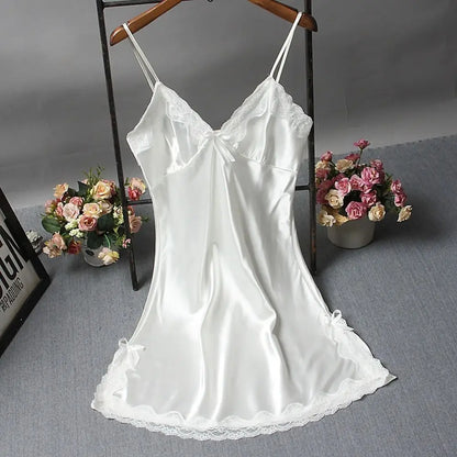 Romantic Lace Patchwork Slip Nightdress
