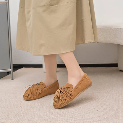 Tassels Round Toe Flat Loafers
