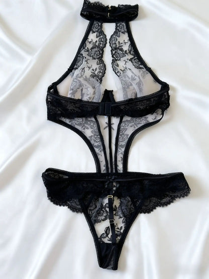 Floral Embroidery Coquettish Teddies