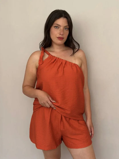 Hidden In Gold Shorts Set