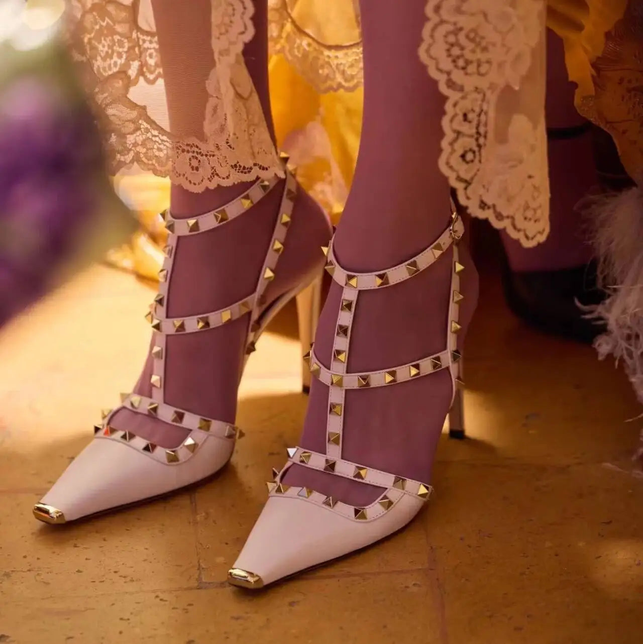 Square Headed Top Rivet Pump Shoes