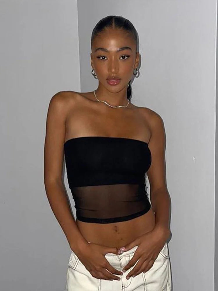 No Brakes Needed Bandeau Crop Top