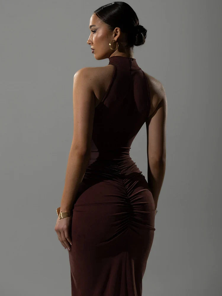 Cold Feelings At Night Maxi Dress
