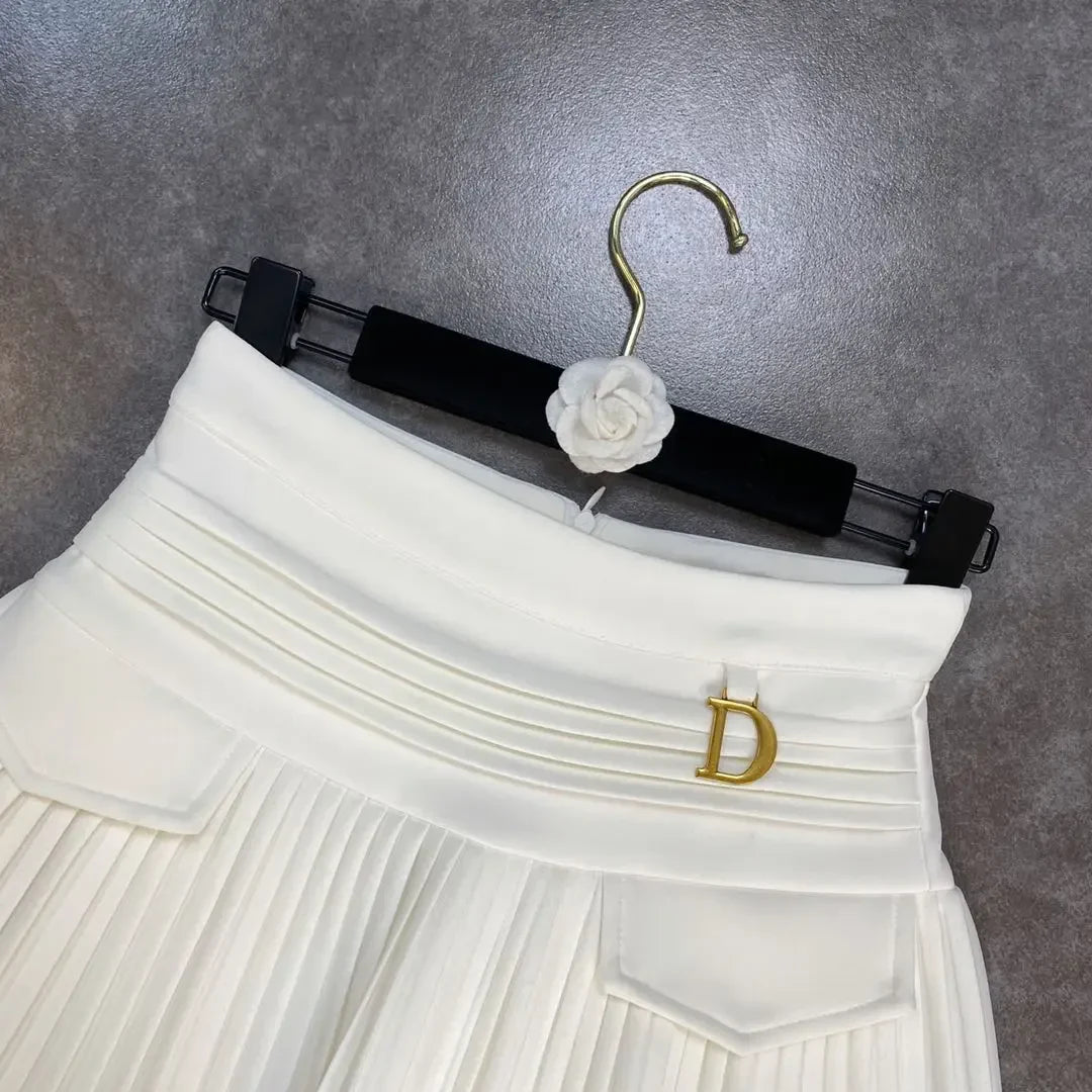 Flowy Pleated Ruffle Mini Skirt