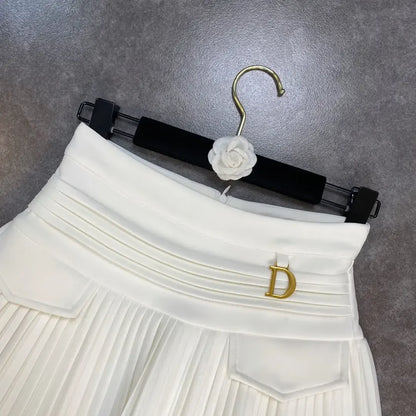 Flowy Pleated Ruffle Mini Skirt
