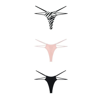 Sexy Double Straps 3Pcs Thongs