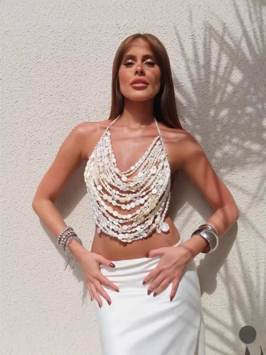 Layered Beaded Pearl Body Jewelry