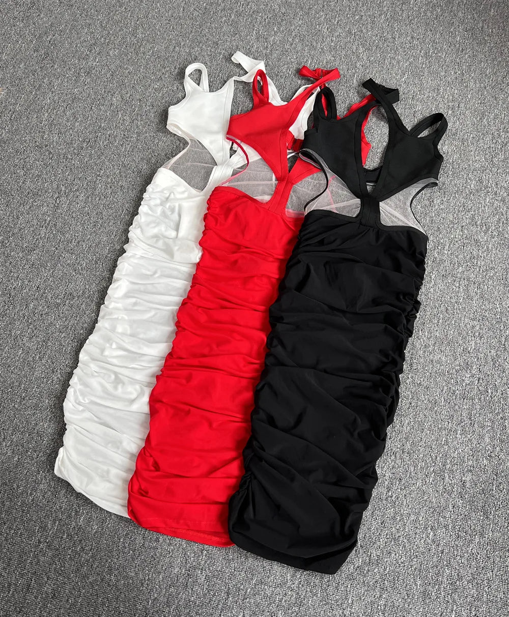Sleeveless Hollow-Out Bodycon Midi Dress