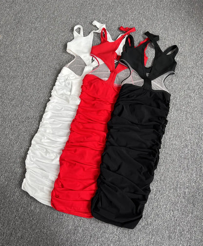 Sleeveless Hollow-Out Bodycon Midi Dress