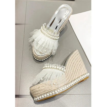 Bohemian Style Weave Wedges Sandals