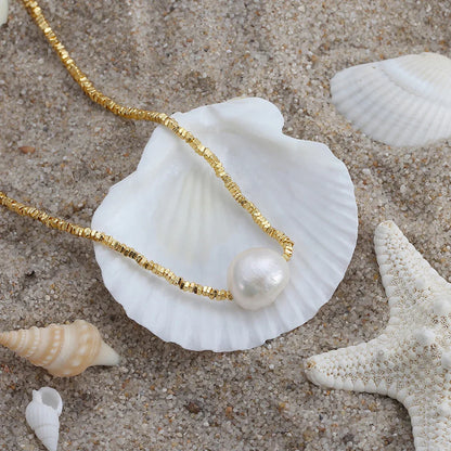 Still Falling Up Pearl Necklace Set