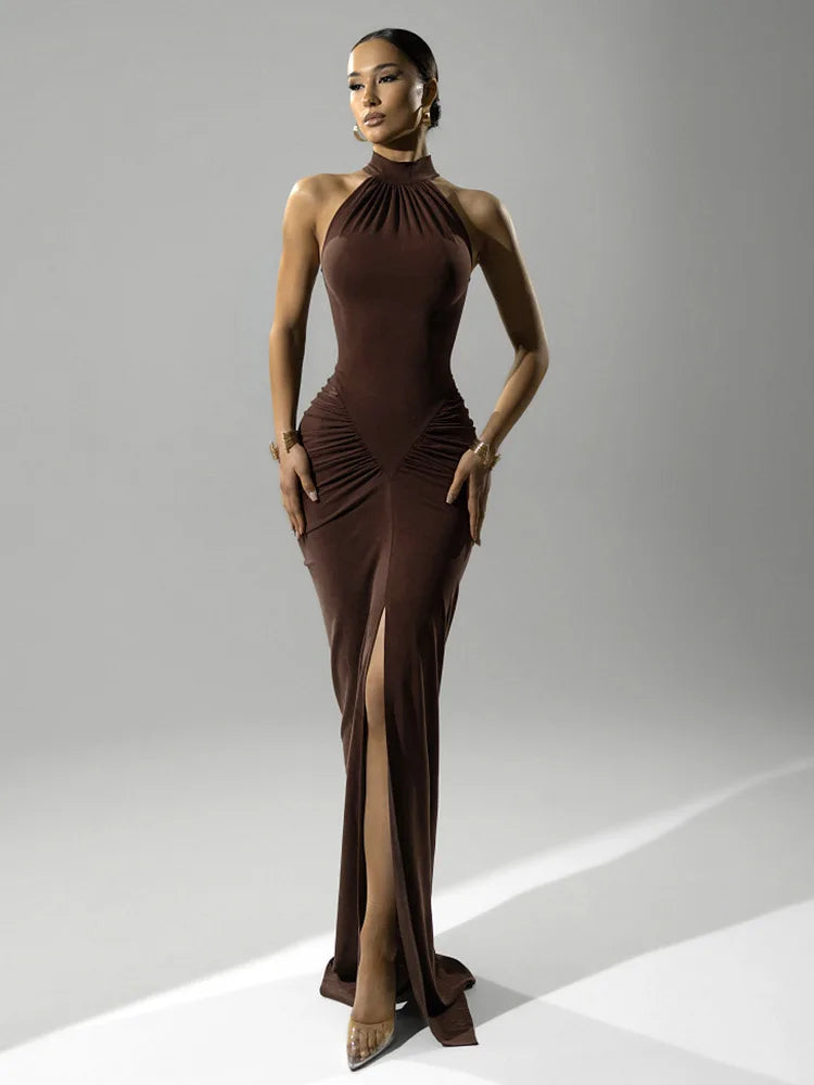 Cold Feelings At Night Maxi Dress