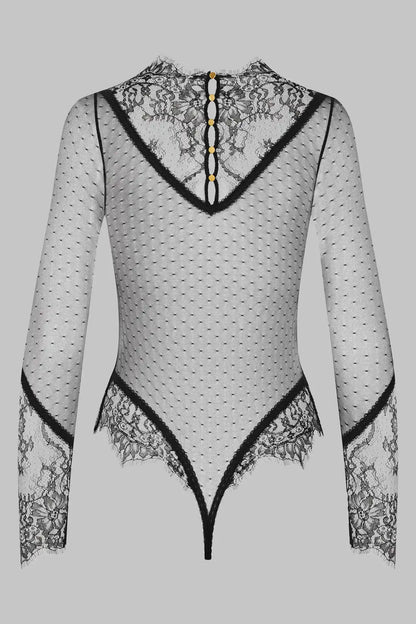 Exotic Lace Sheer Dot Teddies