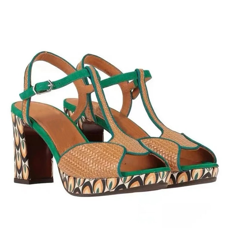 Platform Square Thick Heels Sandals