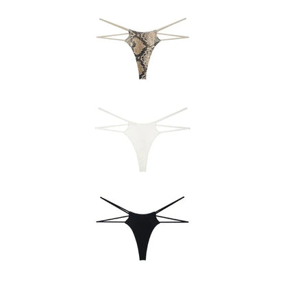 Sexy Double Straps 3Pcs Thongs