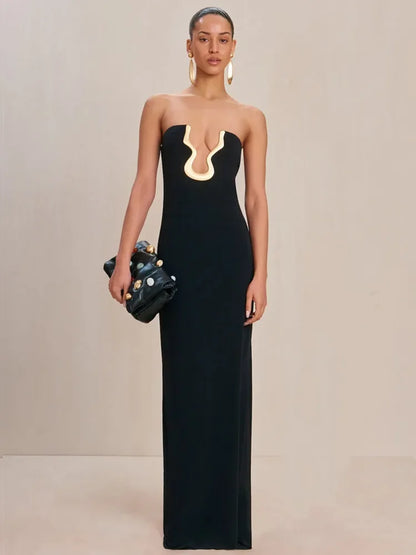 Shadowed Halo Long Dress