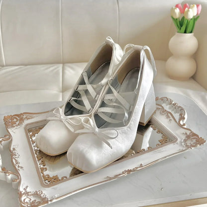 Famous Last Words Chunky Heels Shoes