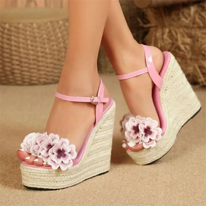 Aurora Charm Wedges Sandals