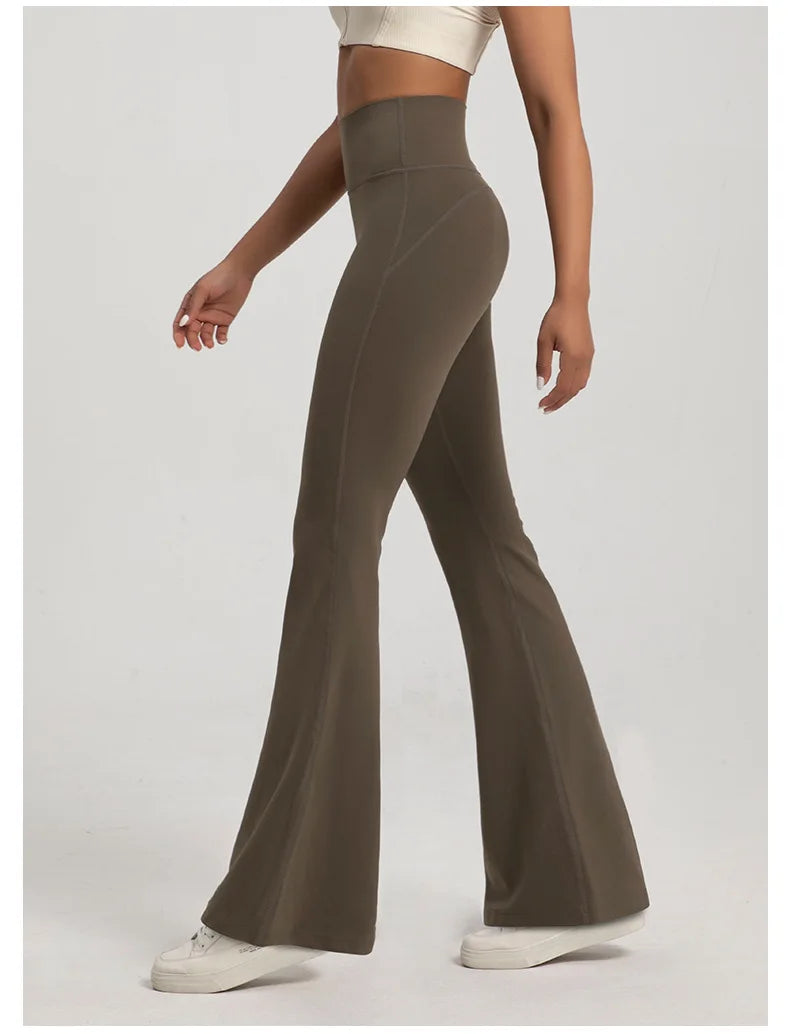 High-Waisted Flared Yoga Pants