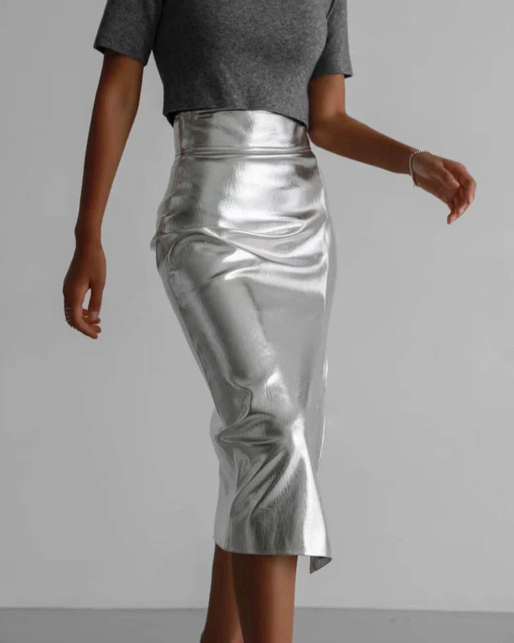Twilight Kissed Elegance Midi Skirt