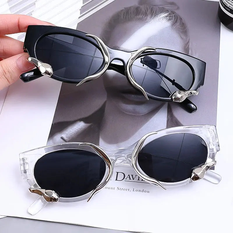 Eclipsed Elegance Oval Sunglasses