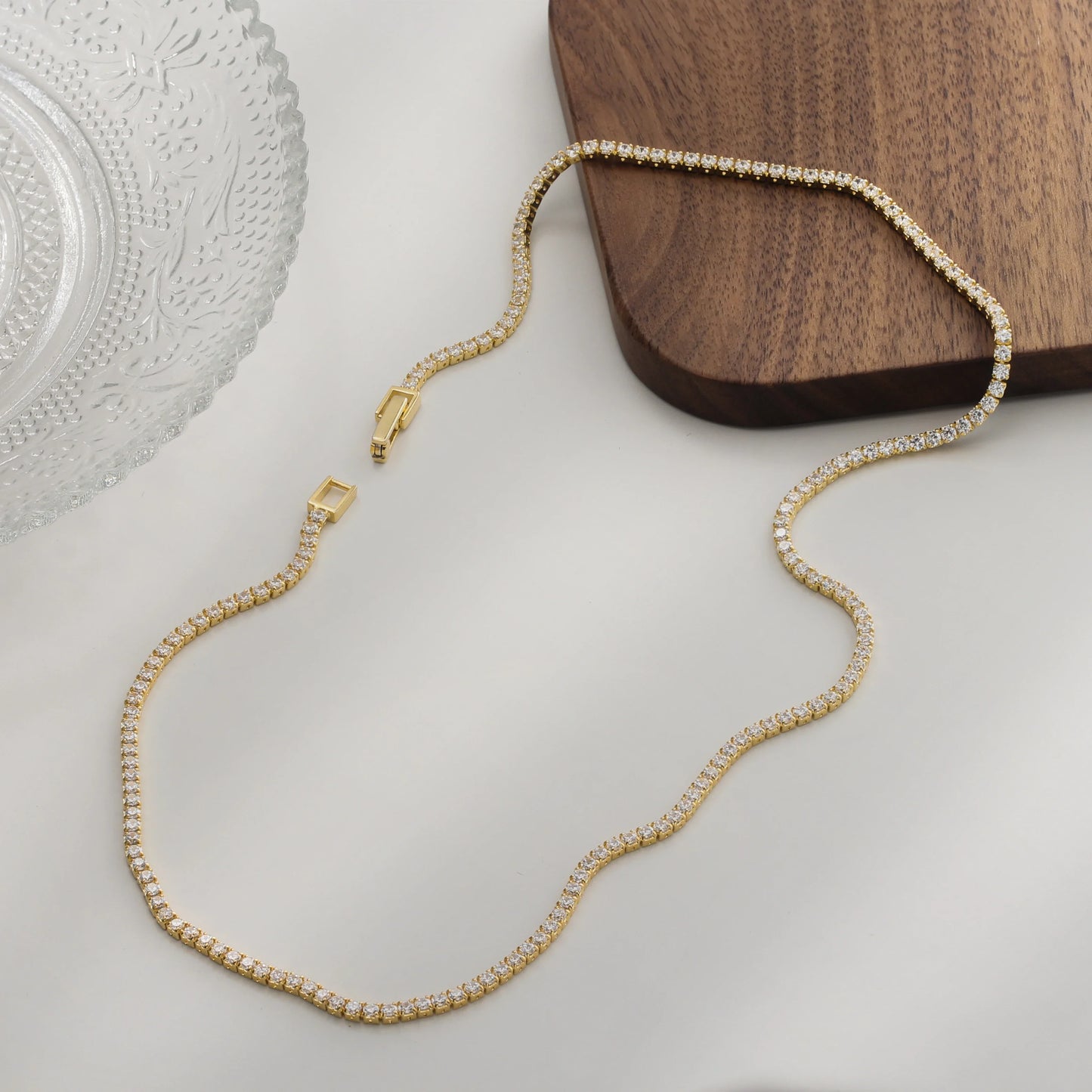Kisses Down My Neck Tennis Necklace