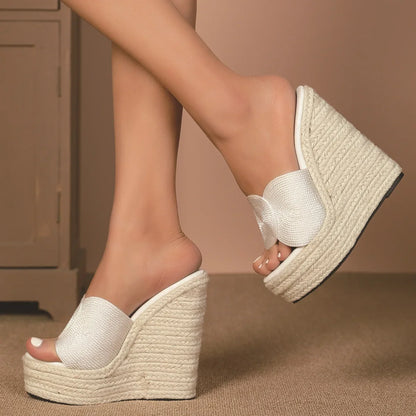 Digital Petals Wedges Sandals