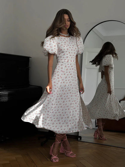 The Soft Divide Midi Dress