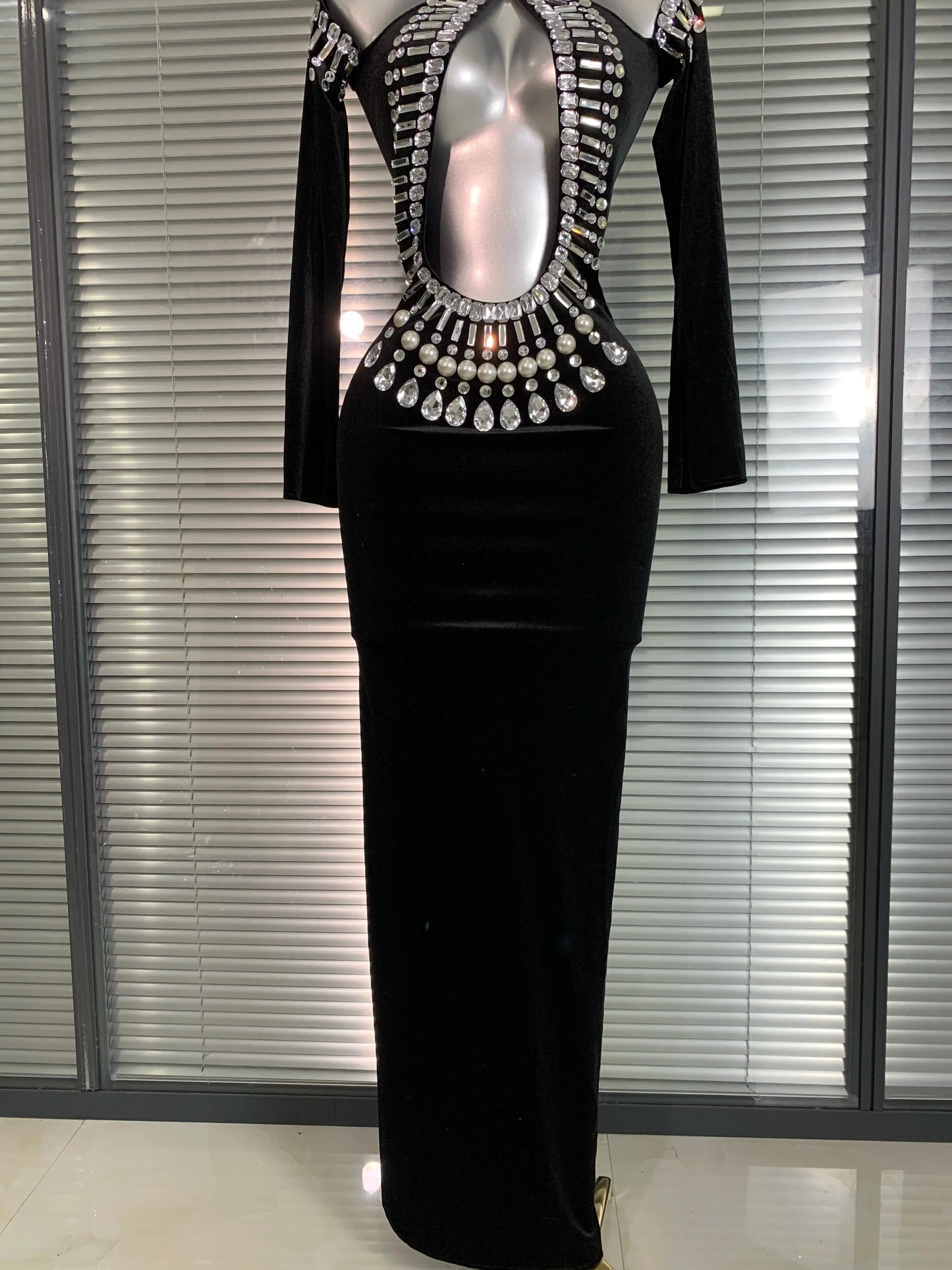 Nightfall Fever Fit Long Dress