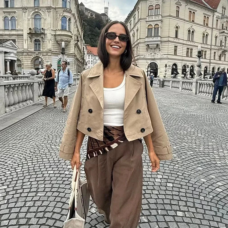 Retro Fold Collar Jacket