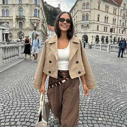 Retro Fold Collar Jacket