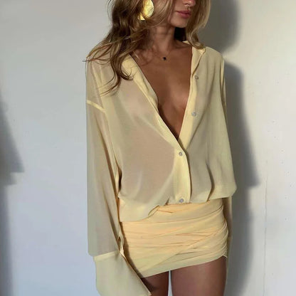 Flowy Sheer Mini Dress
