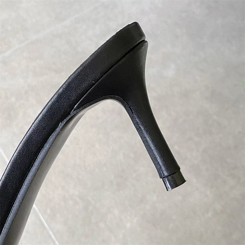 Butterfly-knot Lace Edge Thin Heels Sandals
