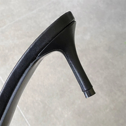 Butterfly-knot Lace Edge Thin Heels Sandals