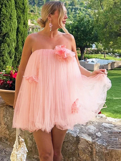 Blushing Petal Mini Dress