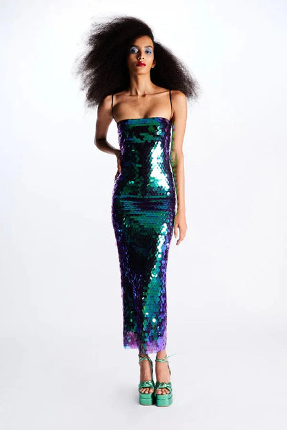 Glancing Back At Love Midi Dress