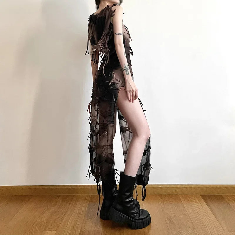 Bloodstream Veil Midi Dress