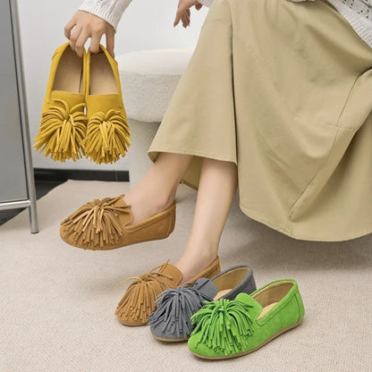 Tassels Round Toe Flat Loafers
