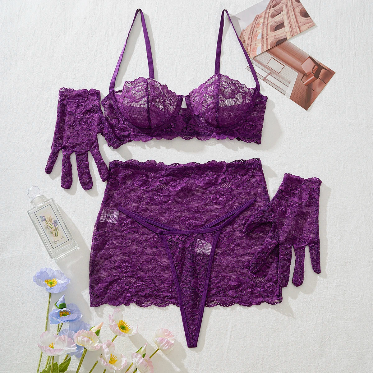 Rust And Roses Lingerie