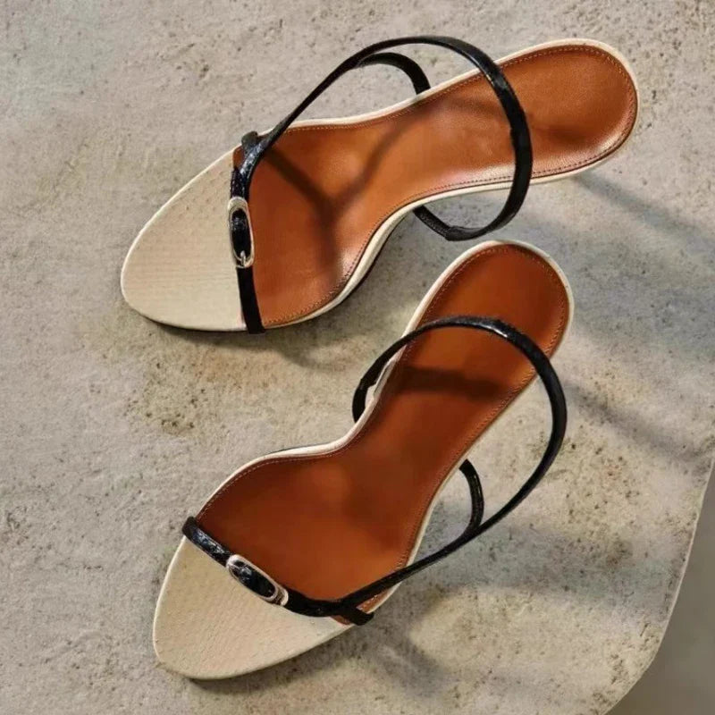 Fashion Buckle Open Toe Heels Sandals