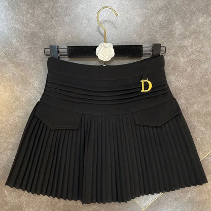 Flowy Pleated Ruffle Mini Skirt