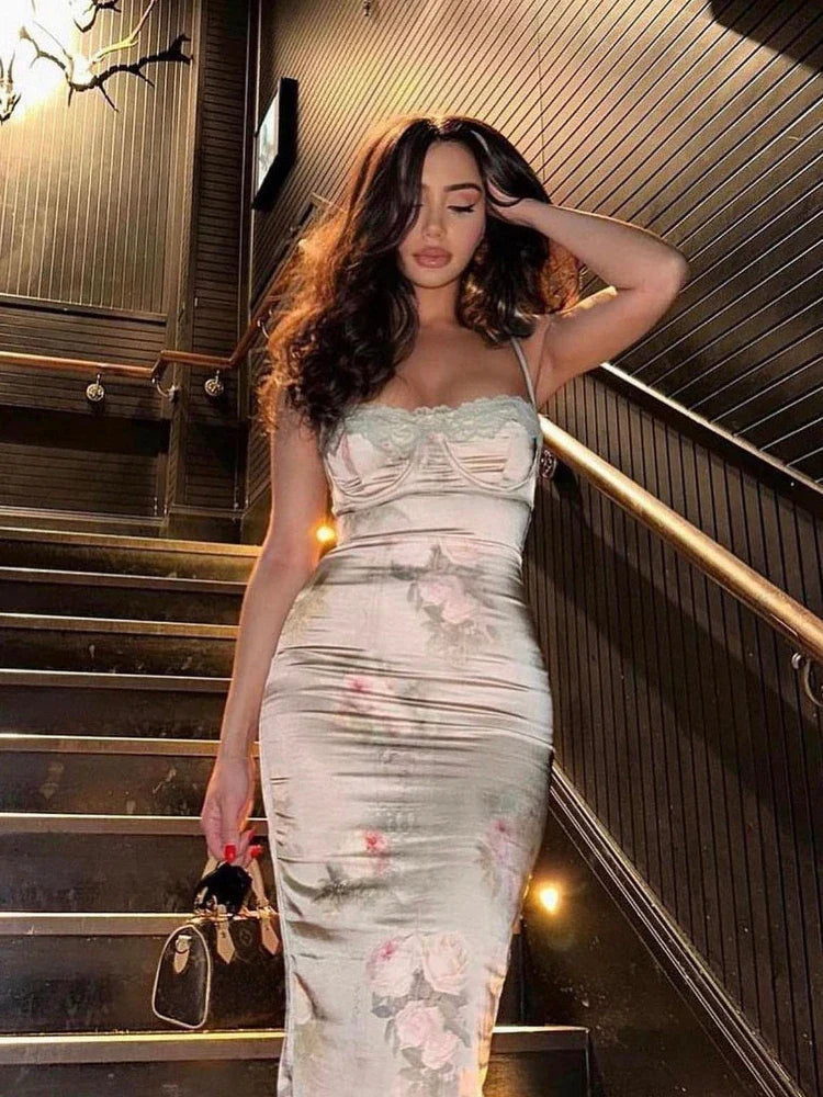 Ashes in Bloom Midi Dress