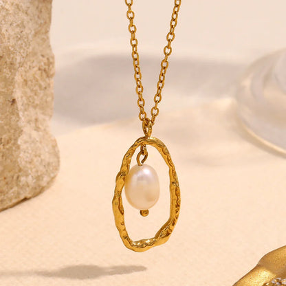 Dripping In Gold Pendant Necklace