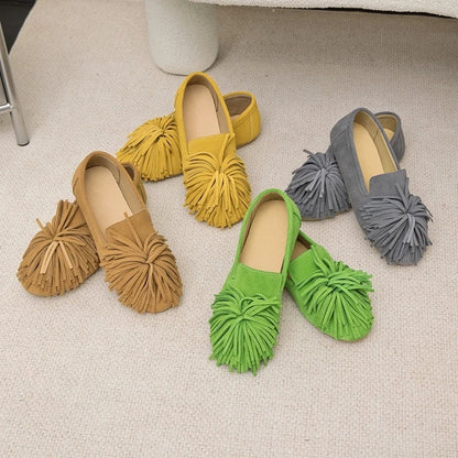 Tassels Round Toe Flat Loafers