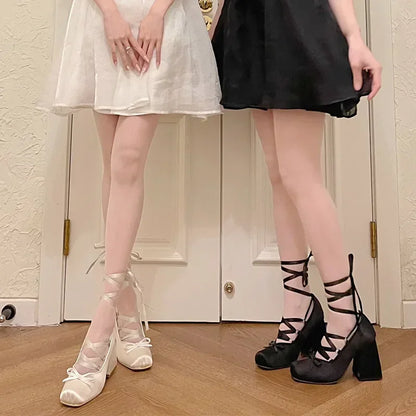 Famous Last Words Chunky Heels Shoes